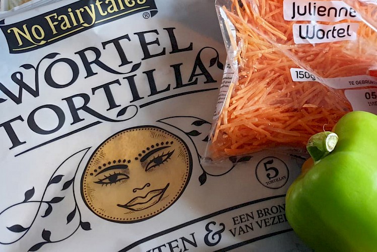 Gevulde worteltortilla - ingrediënten